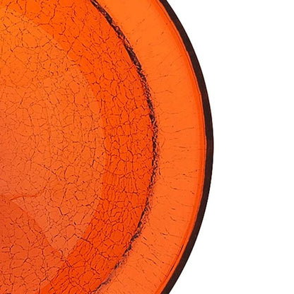 Achla Designs Hand Blown Crackle Glass Garden Birdbath w/Tripod, Mandarin