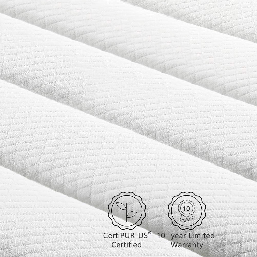 MUSSER 10 Inch Hybrid Mattress of Comfort Foam And Durable Springs Mattress Twin
