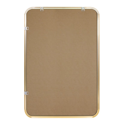 Isla Rectangle Wall Accent Mirror, 30" H x 20" L, Modern Metal Framed, Living Room, Bedroom, Bathroom Vanity Mirror, Gold Design House, 596510-GLD