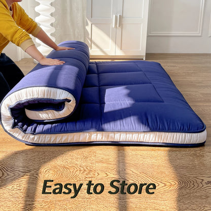 Futon Mattress, Padded Japanese Floor Mattress Quilted Bed Mattress Topper, Extra Thick Folding Sleeping Pad, Twin Size