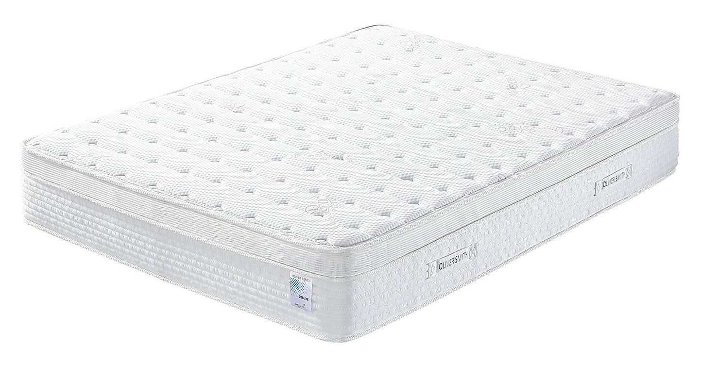Oliver Smith Organic Cotton 12" Deluxe Sleep Plush w/Cool Memory Foam & Pocket Spring Mattress