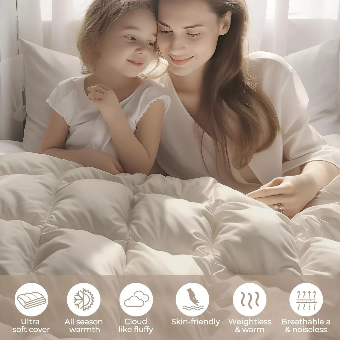 Ayanshi Hotel Bedding Comforter Twin Size, Duvet Insert, Quilted Comforter with Corner Tabs, All Season Lightweight Quilt, Down Alternative Hotel Comforter Twin Size 68X90 Baby Pink
