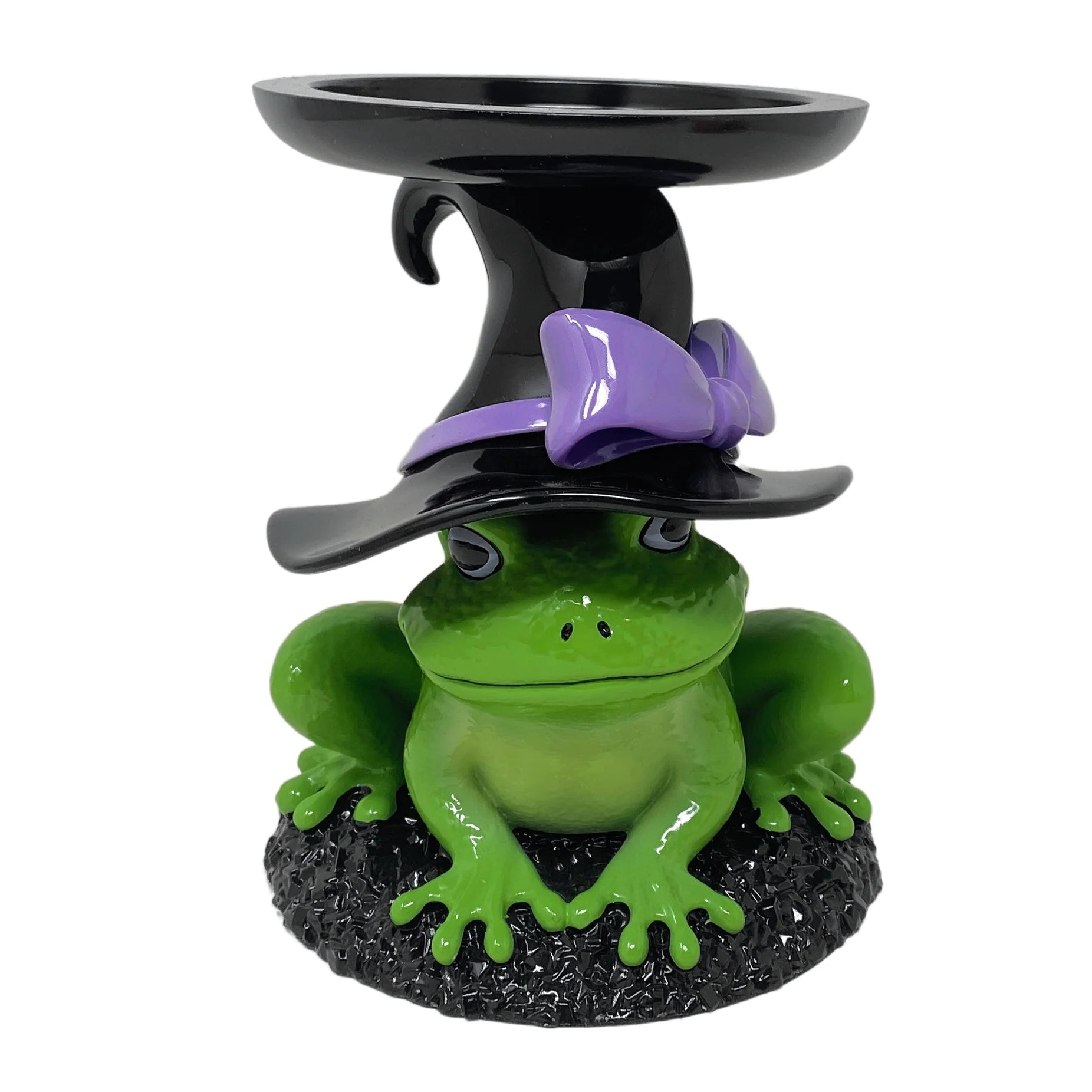 Bath & Body Works Magical Frog Pedestal 3-Wick Candle Holder with a Natural Oats Sample Soap