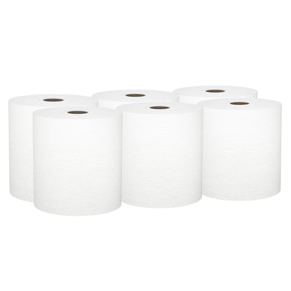 Kleenex Hard Roll Paper Towels, 1-Ply, 950 ft Rolls, 6-count