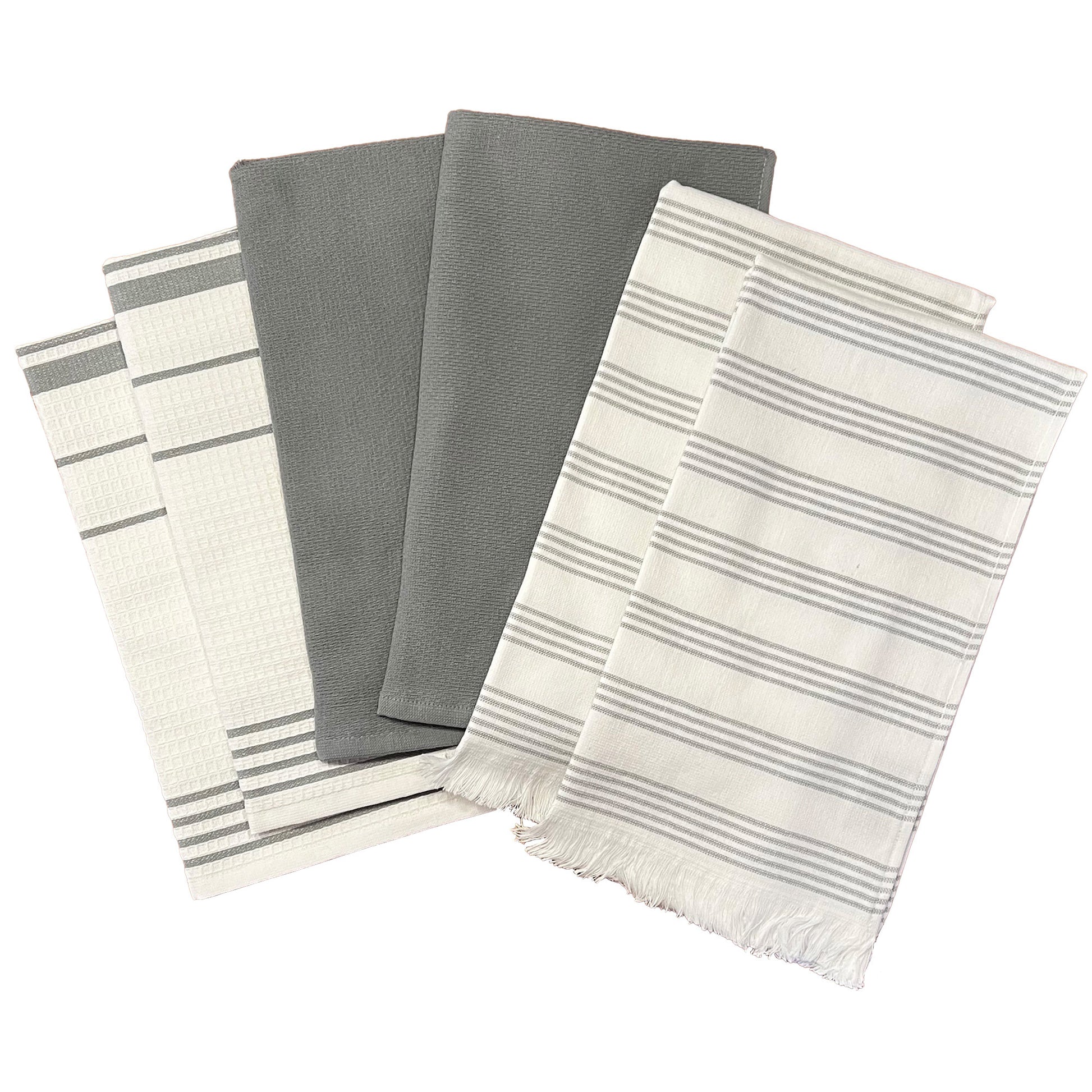 Turkish Utility Kitchen Towels, 6-pack