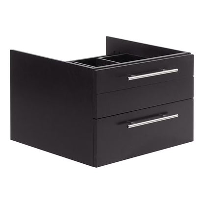 Fresca Lucera 24" White Wall Hung Vessel Sink Modern Bathroom Cabinet