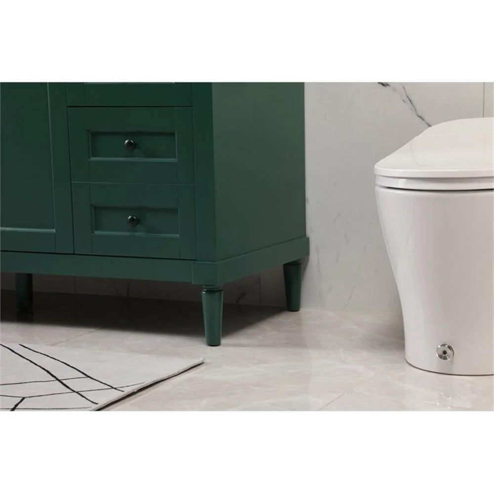 Elegant Kitchen and Bath 60 Inch Double Bathroom Vanity In Green