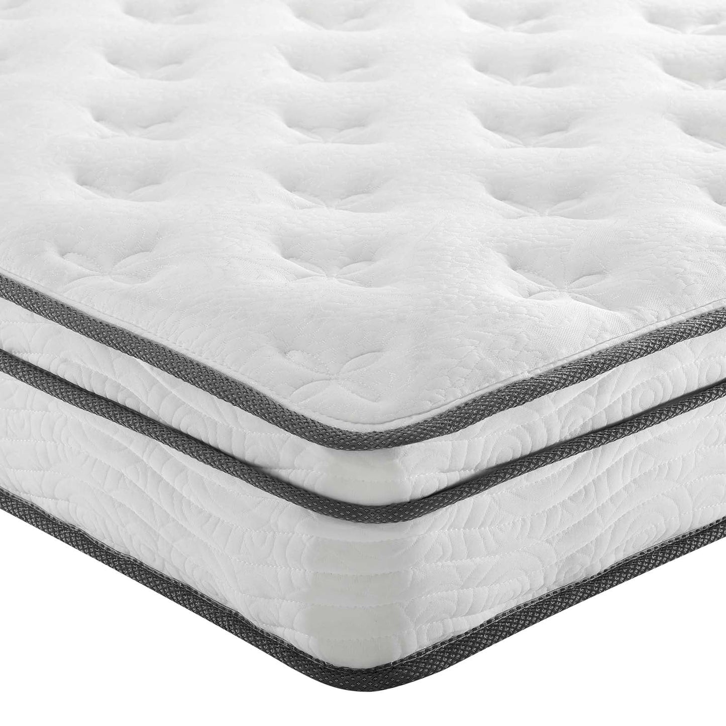 Modway Jenna 8" Innerspring and Foam Narrow Twin Mattress in White
