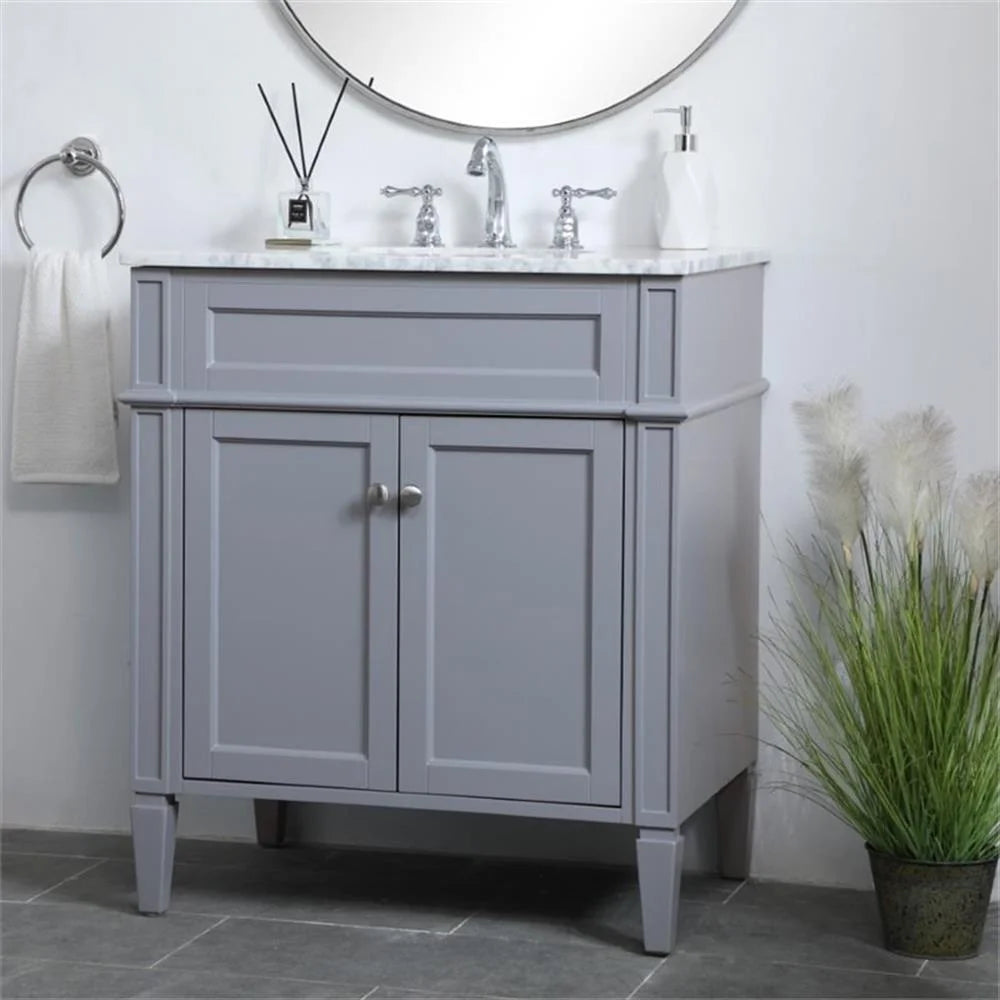 Elegant Kitchen and Bath 30 inch Single bathroom vanity in Grey