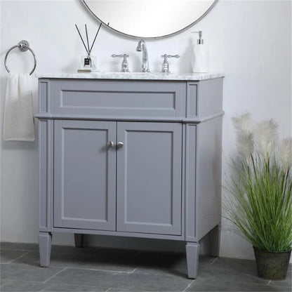 Elegant Kitchen and Bath 30 inch Single bathroom vanity in Grey
