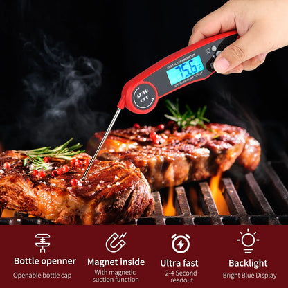 MASBRILL Digital Meat Thermometer for Grill and Cooking Ultra Fast Thermometer with Backlight Food Probe for Kitchen Outdoor Grilling and BBQ