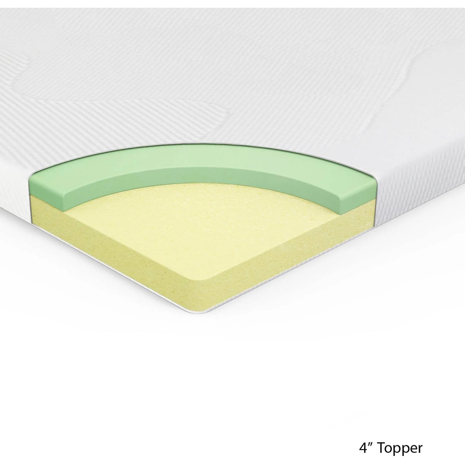 Zinus Spa Sensations 4" Memory Foam Mattress Topper with Theratouch, Queen