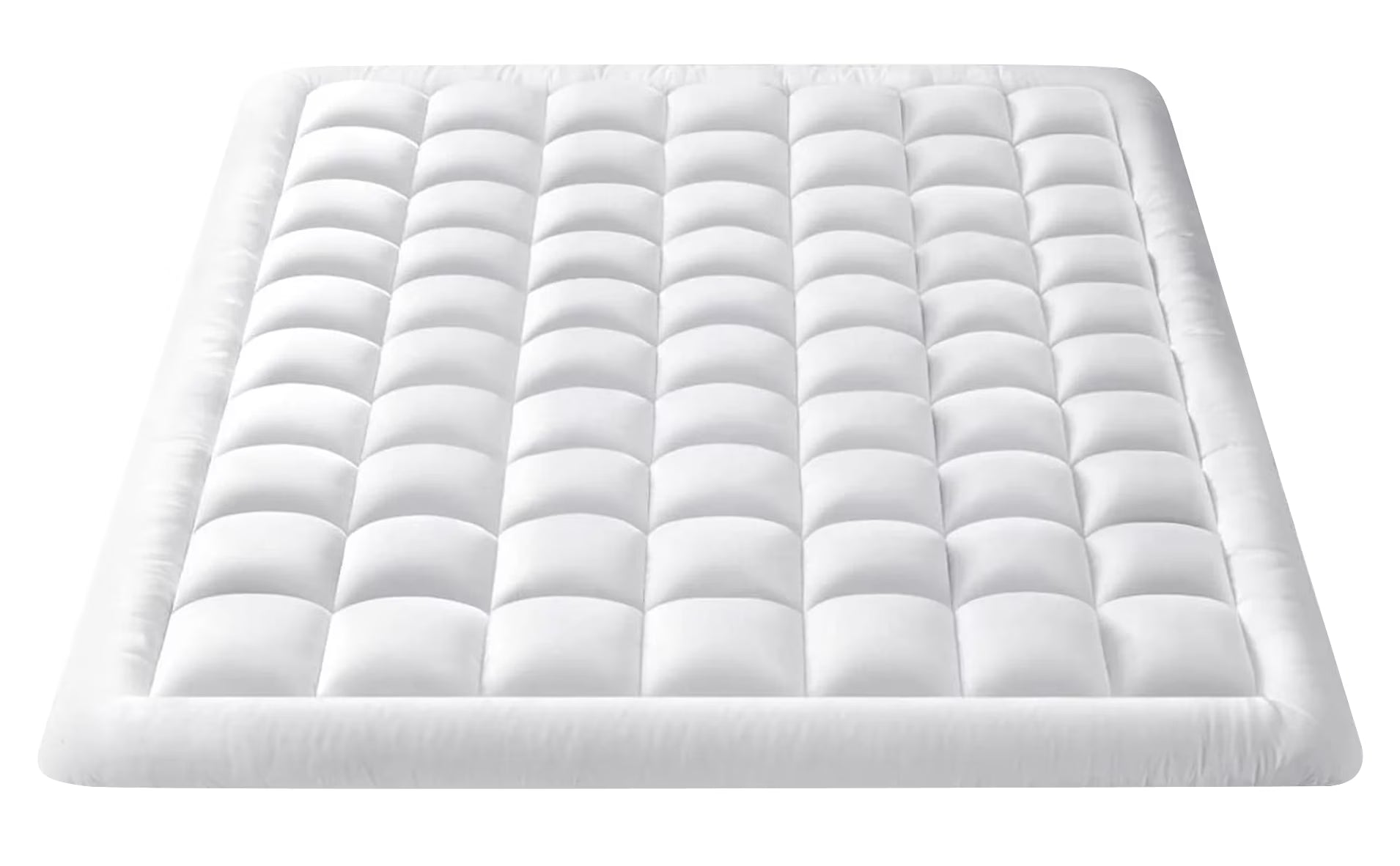 Twin Size- 1 Piece 800 GSM Down Alternative 3 Inch Thick Upto 15" Deep Pocket Fitted Mattress Topper Protector Extra Soft Comfortable Sleep for All Season- Twin(39X75 Inche), White