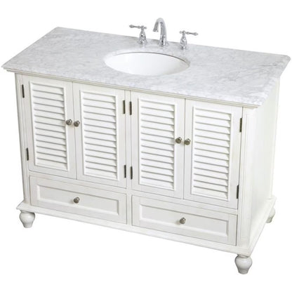 48 inch single bathroom vanity in blue