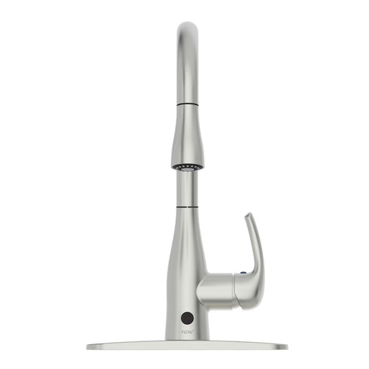 Bio Bidet FLOW Motion Touchless Kitchen Faucet in Brushed Nickel Finish