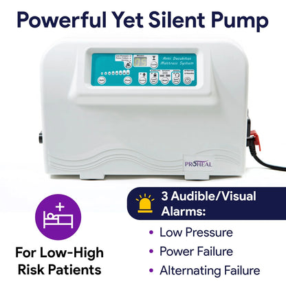 Proheal Bariatric True Low Air Loss Alternating Pressure Air Mattress with Pump & Side Air Perimeter - 42° x 80° x 8/11"