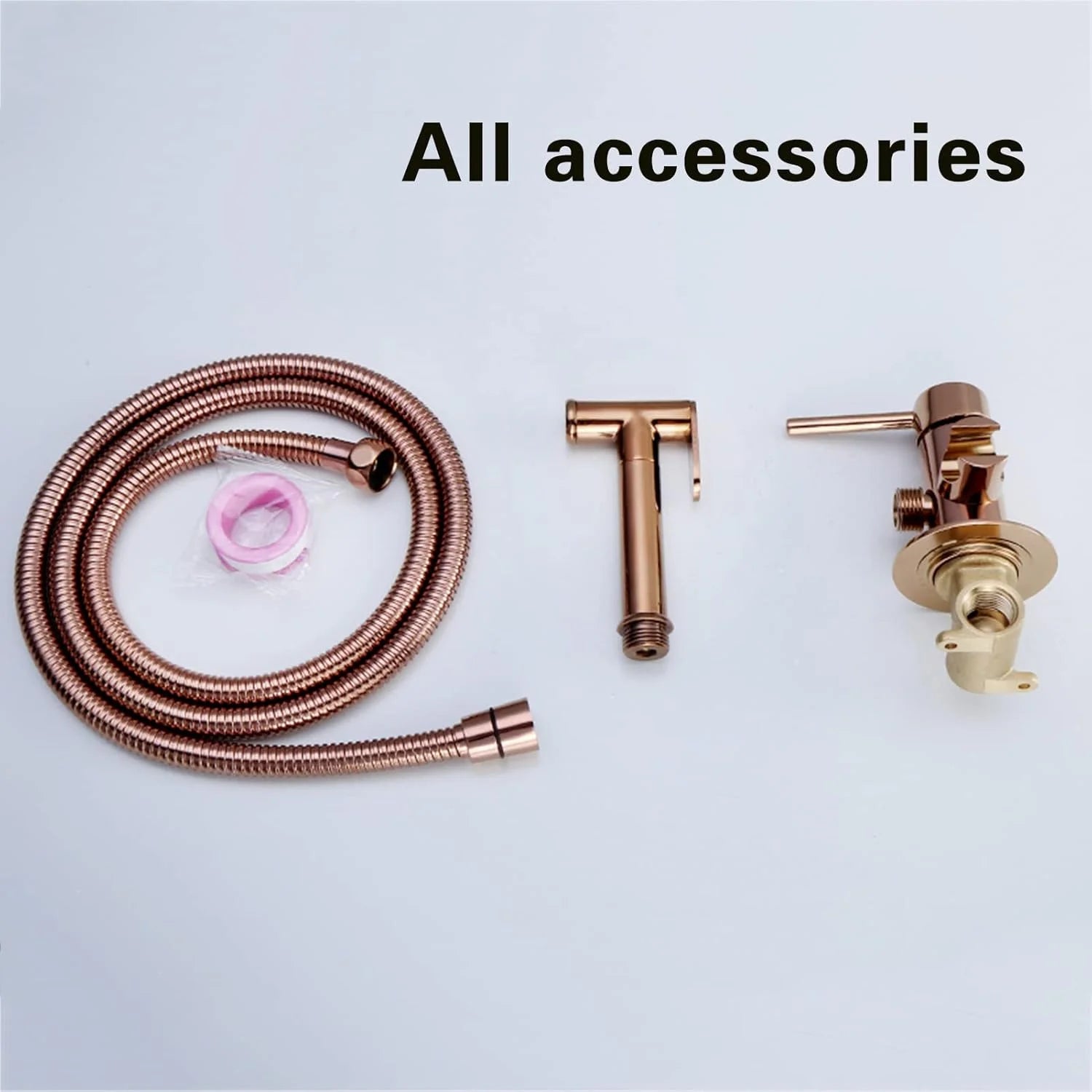 Handheld Bidet Sprayer for Toilet, Hot and Cold Stainless Steel Brushed Nickel Cloth Diaper Bidet Toilet Sprayer for Baby Wash and Feminine Wash,Brushed Gold