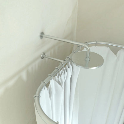 Naiture Hoop Square Shower Curtain Rod with Ceiling Support for Clawfoot Tub, 36" L X 36" W Never Rust Stainless Steel, Black Finish