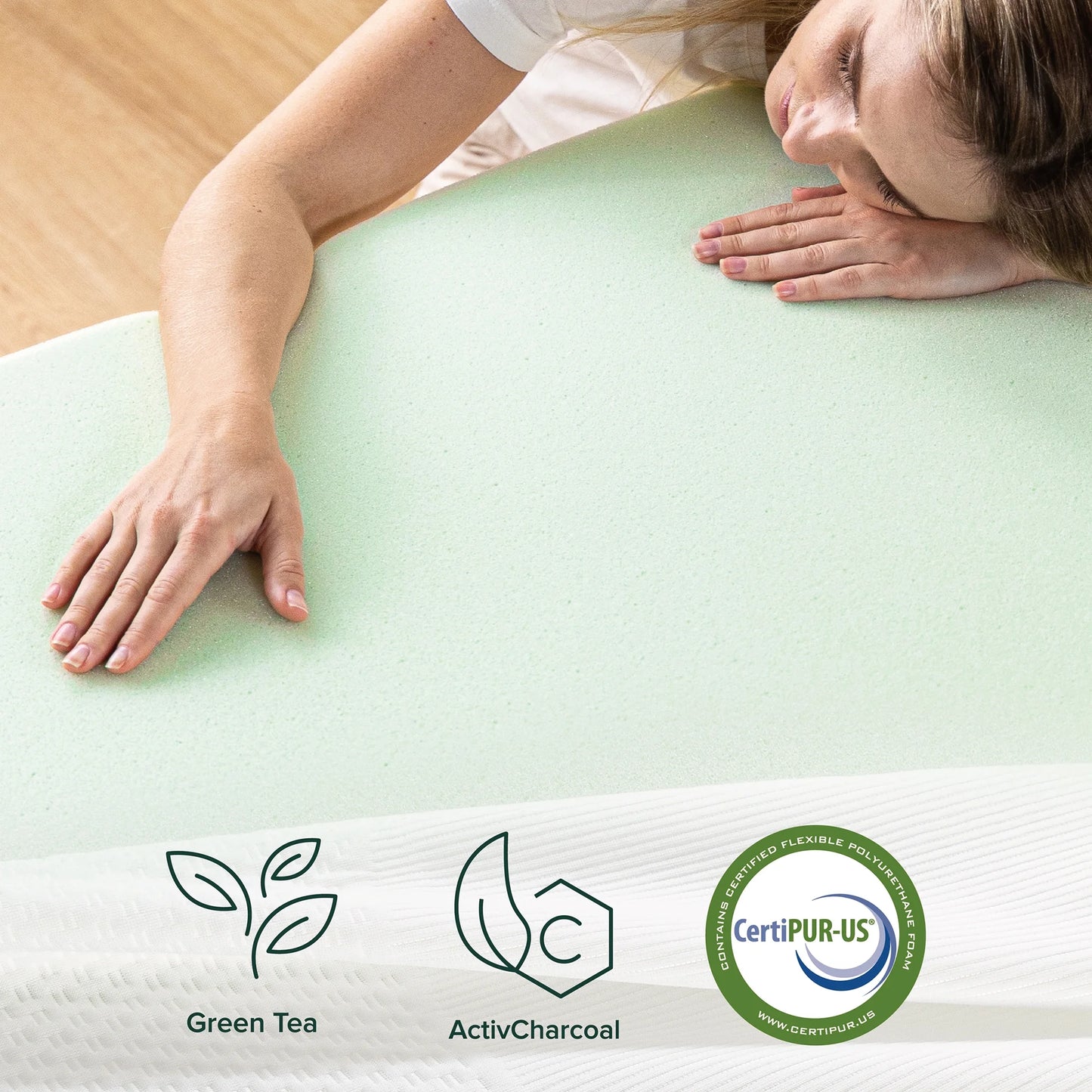 Zinus Spa Sensations Dual-Layer 4" Memory Foam Mattress Topper, Twin