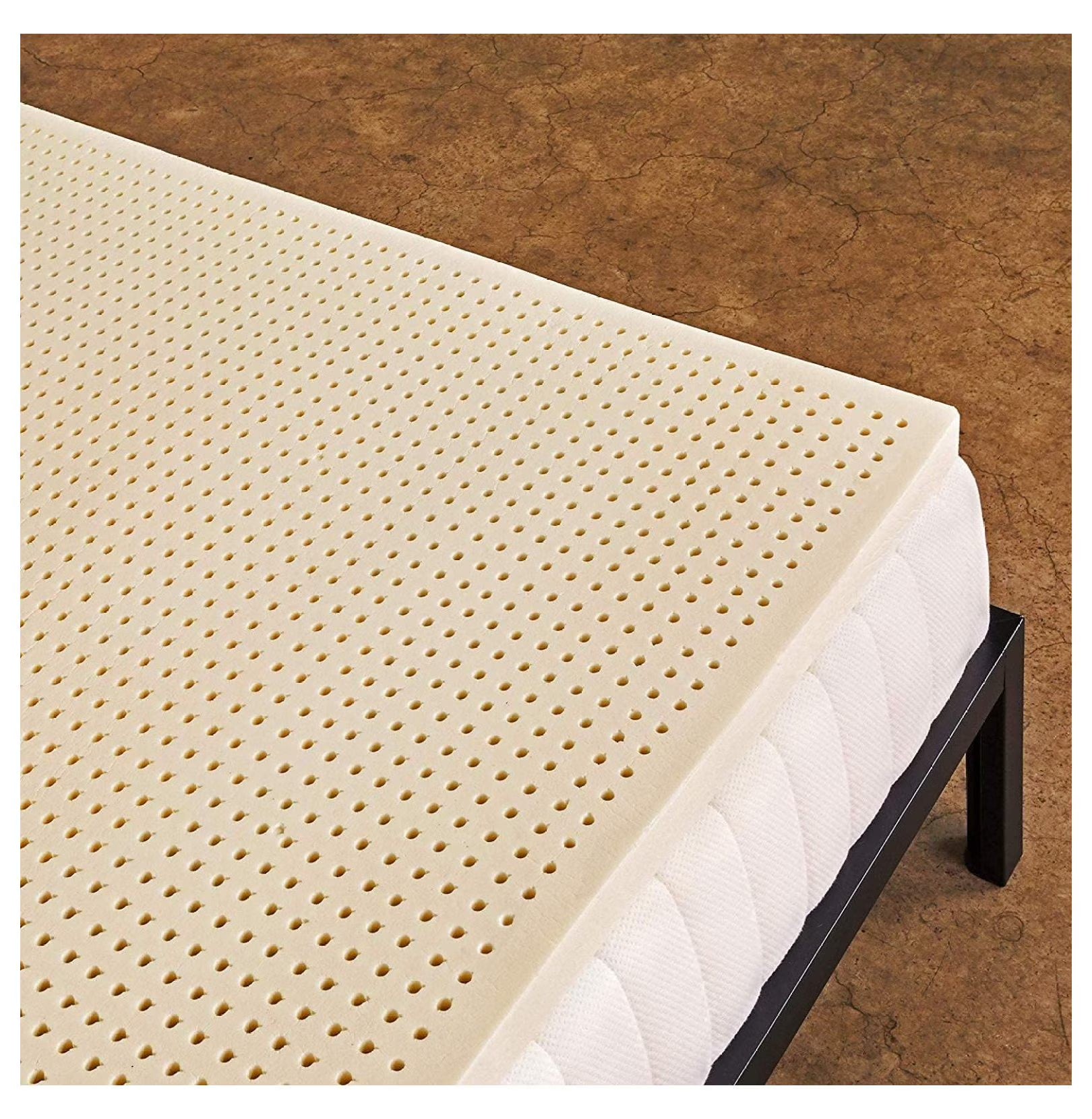 Pure Green Natural Latex Mattress Topper - Firm - 1 Inch - XL Size (GOLS Certified Organic)