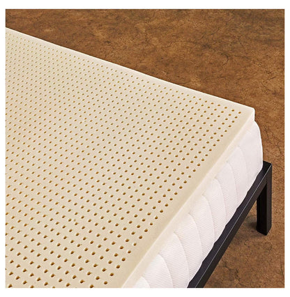 Pure Green Natural Latex Mattress Topper - Firm - 1 Inch - XL Size (GOLS Certified Organic)