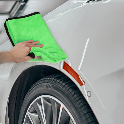 Unique Bargains Microfibre Car Drying Towel 80x60cm Extra Large Car Cleaning Green 2pcs