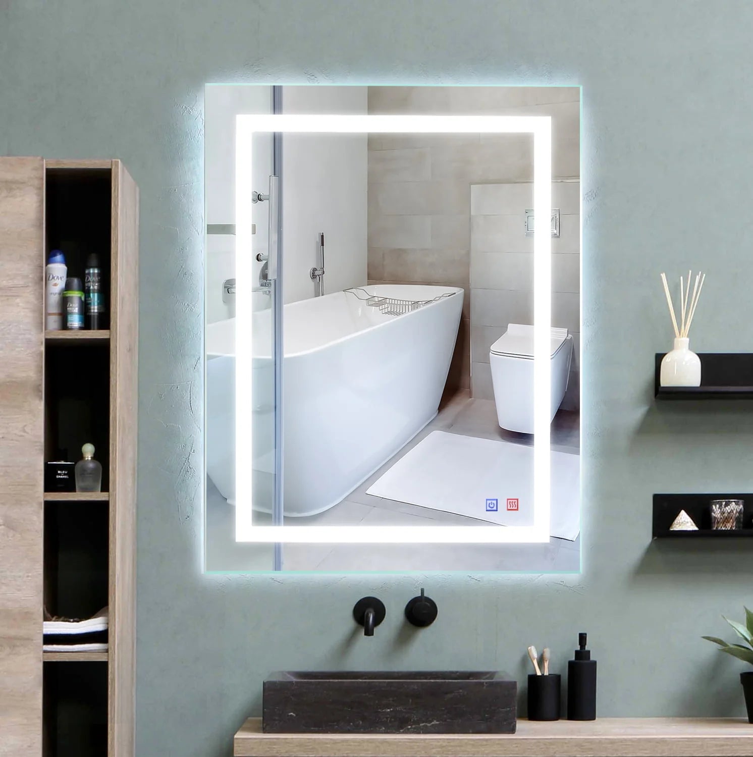 212 Main VMS-LBVMAF-SL Bathroom Vanity Mirror with Anti Fog