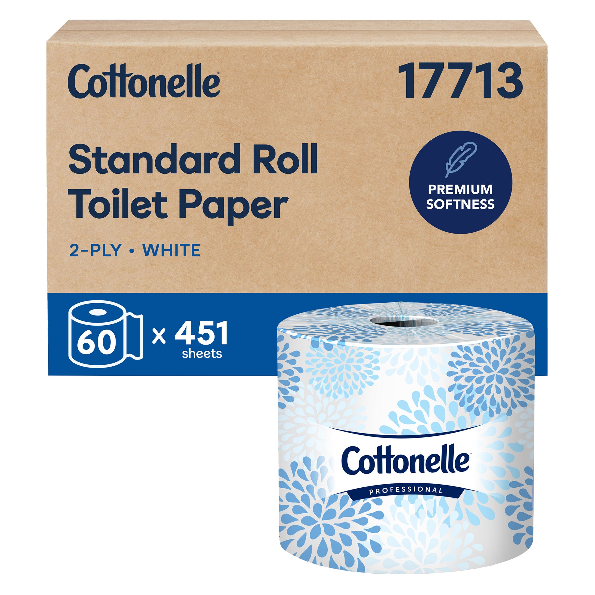 Cottonelle Bath Tissue, 2-Ply, 451 Sheets, 60 Rolls