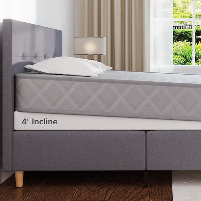 Mattress Wedge, 4-Inch Inclined Bed Wedge Mattress Topper, King Size