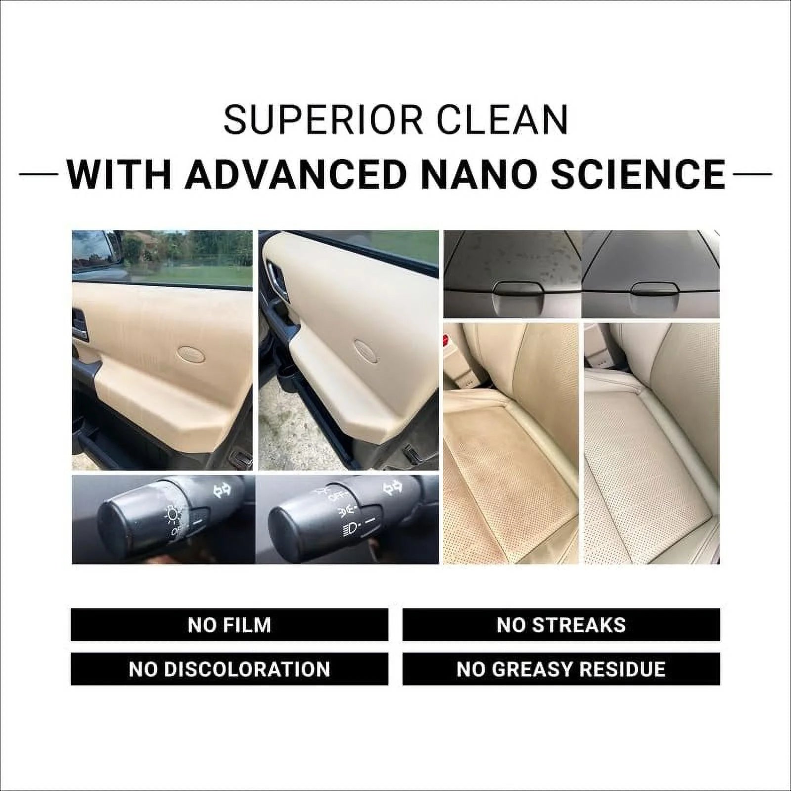 Super Cleaner | Effective Car Interior Cleaner | Leather Car Seat Cleaner | Stain Remover for Carpet, Upholstery, Fabric, and Much More! | 18 Oz Kit with Microfiber Towel