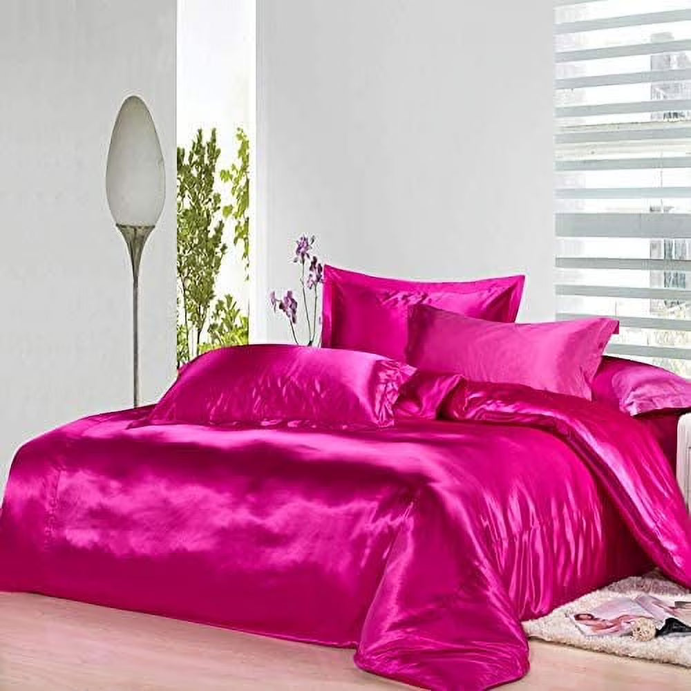 Roch Linen Silk Satin Comforter Full/Queen | Box Stitched | 300 GSM | Down Alternative Comforter | Luxurious Hotel Quality Quilt | Machine Washable | Ultra Soft Fluffy Bedding (Black)