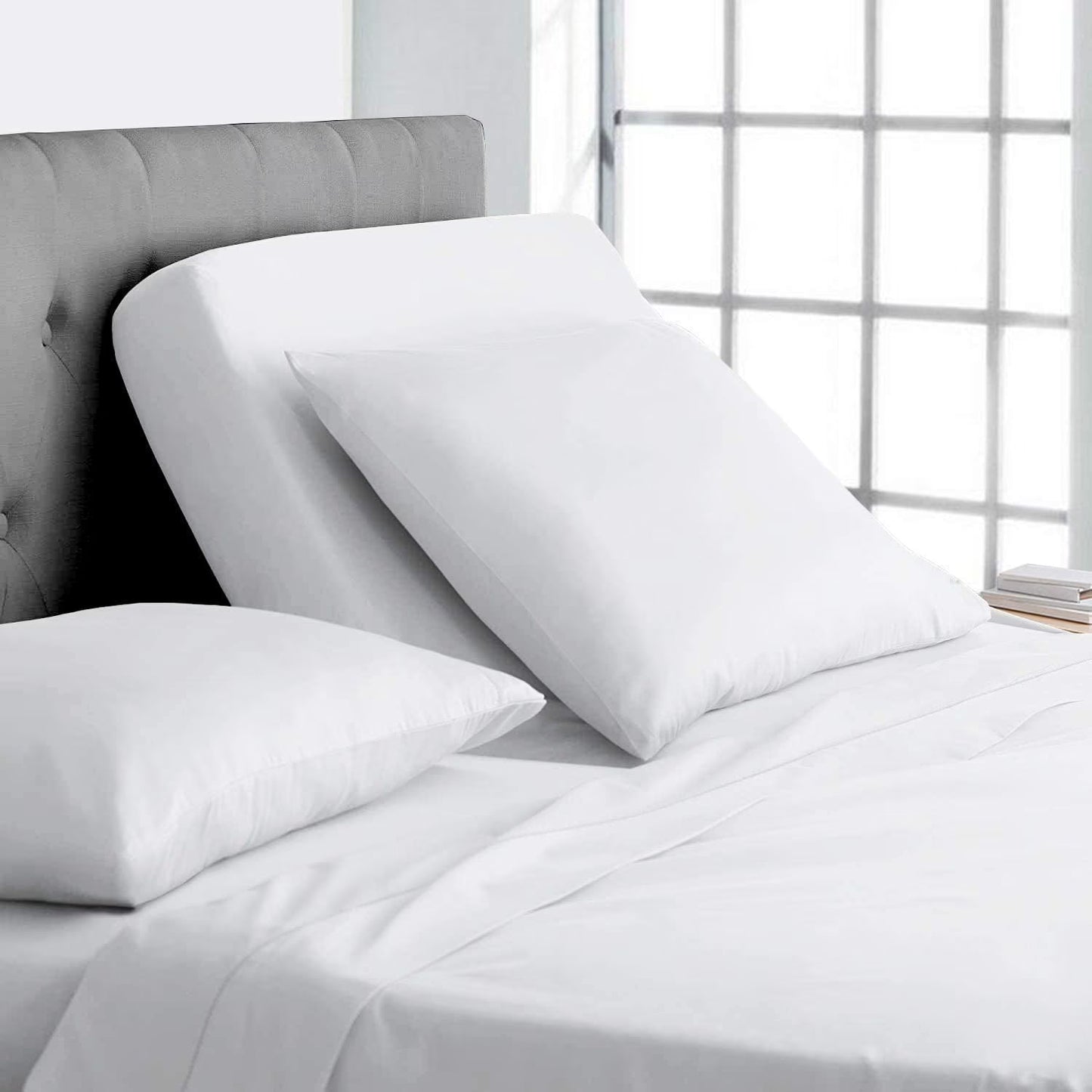 Top Split-King: Adjustable King Bed Sheets - 4PC Bed Sheet Set - 100% Egyptian Cotton - 800 Thread Count - 15 Inch Deep Pocket, Top Split King, Navy Blue Solid - Split Down 28 inches from The top