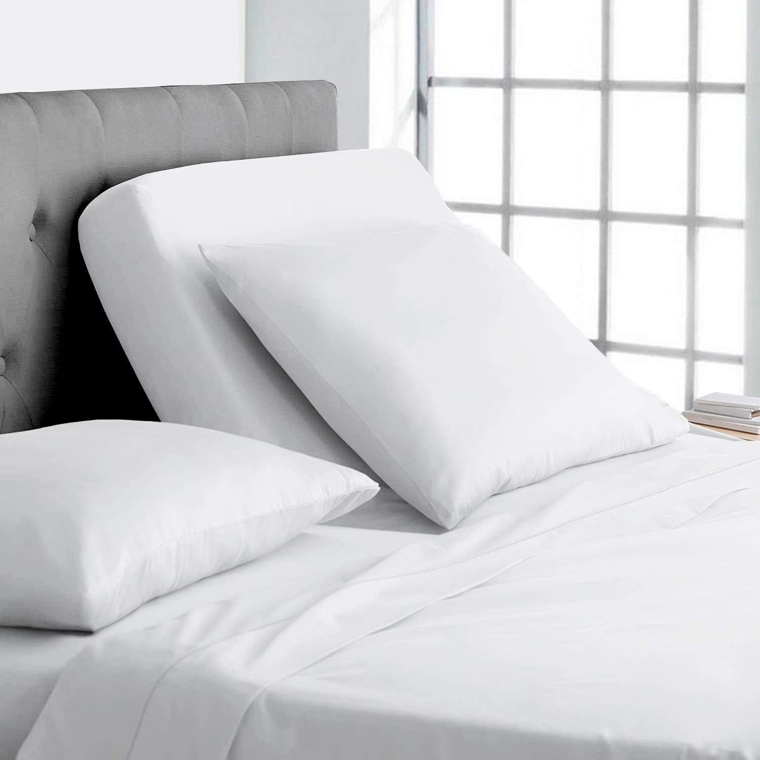 Top Split-King: Adjustable King Bed Sheets - 4PC Bed Sheet Set - 100% Egyptian Cotton - 800 Thread Count - 15 Inch Deep Pocket, Top Split King, Navy Blue Solid - Split Down 28 inches from The top