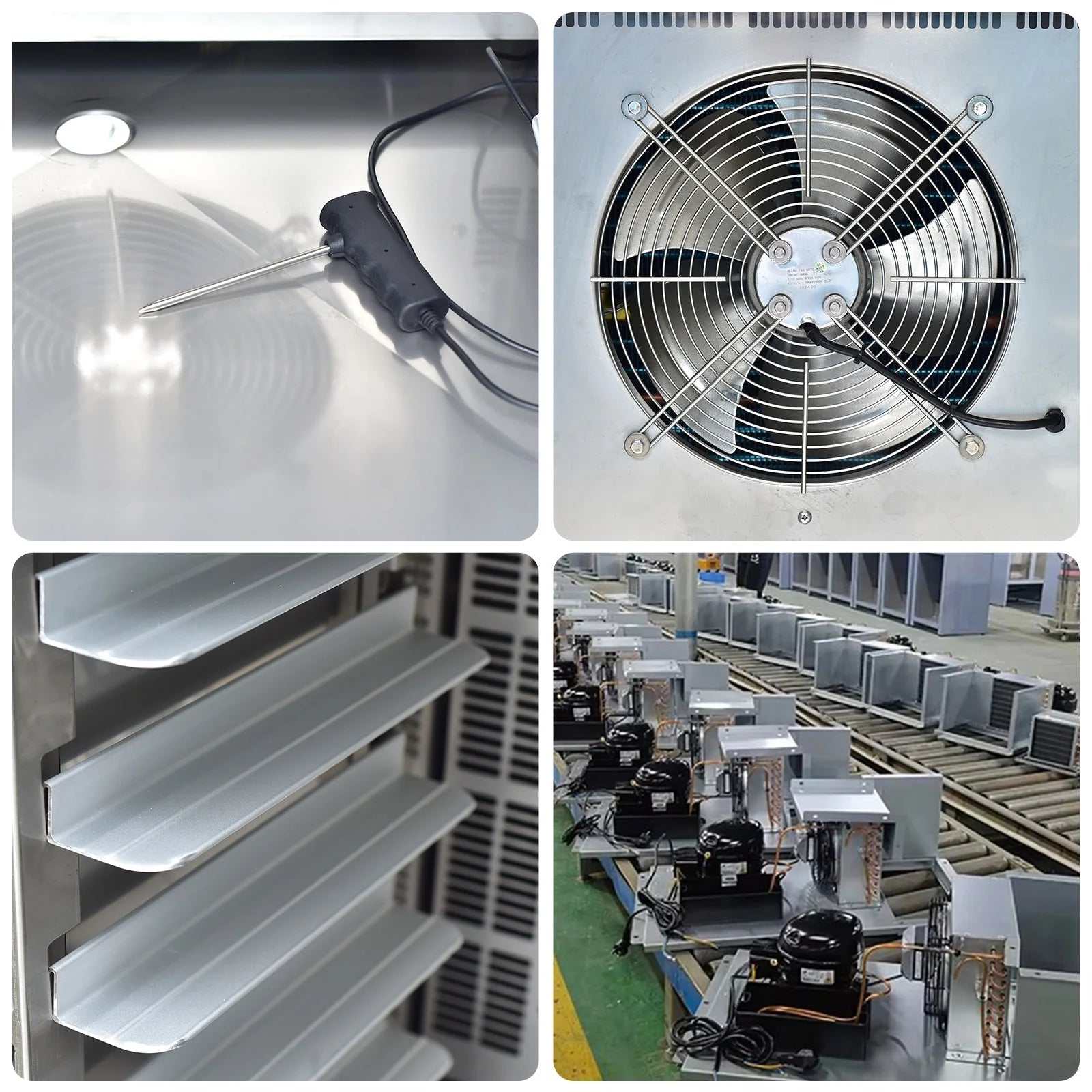 Kolice Commercial 10 Trays Blast Chiller,Blast Freezer with Food Probe, Lowest temp: -40° F, for Restaurants,Bakerys,Schools,Hotels
