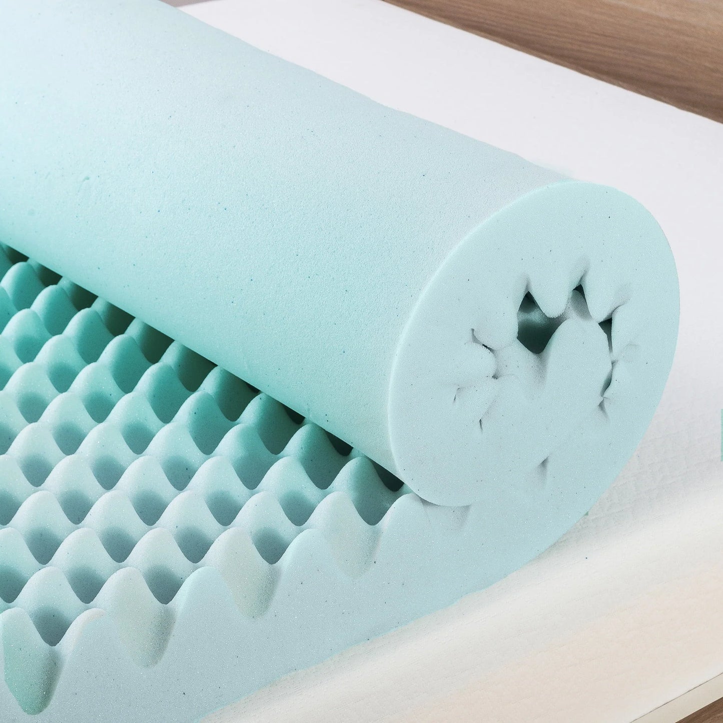Mellow 4" Cooling Gel Egg Crate Memory Foam Mattress Topper, Queen