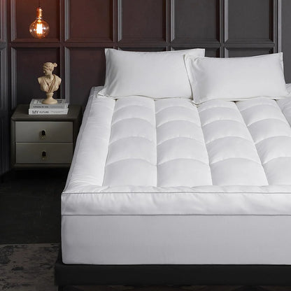 Down Alternative Mattress Topper Twin- Pillow Top Mattress Topper Mattress Pad 8-24" Deep Pocket