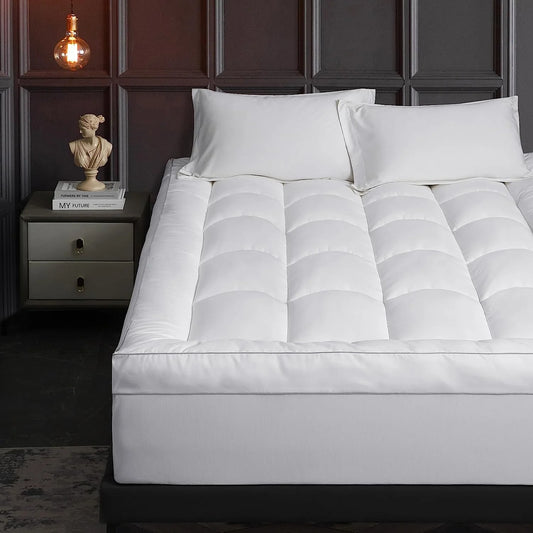 Down Alternative Mattress Topper Twin- Pillow Top Mattress Topper Mattress Pad 8-24" Deep Pocket