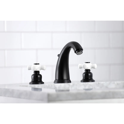 Kingston Brass KB988PX Victorian 2-Handle 8 in. Widespread Bathroom Faucet, Brushed Nickel