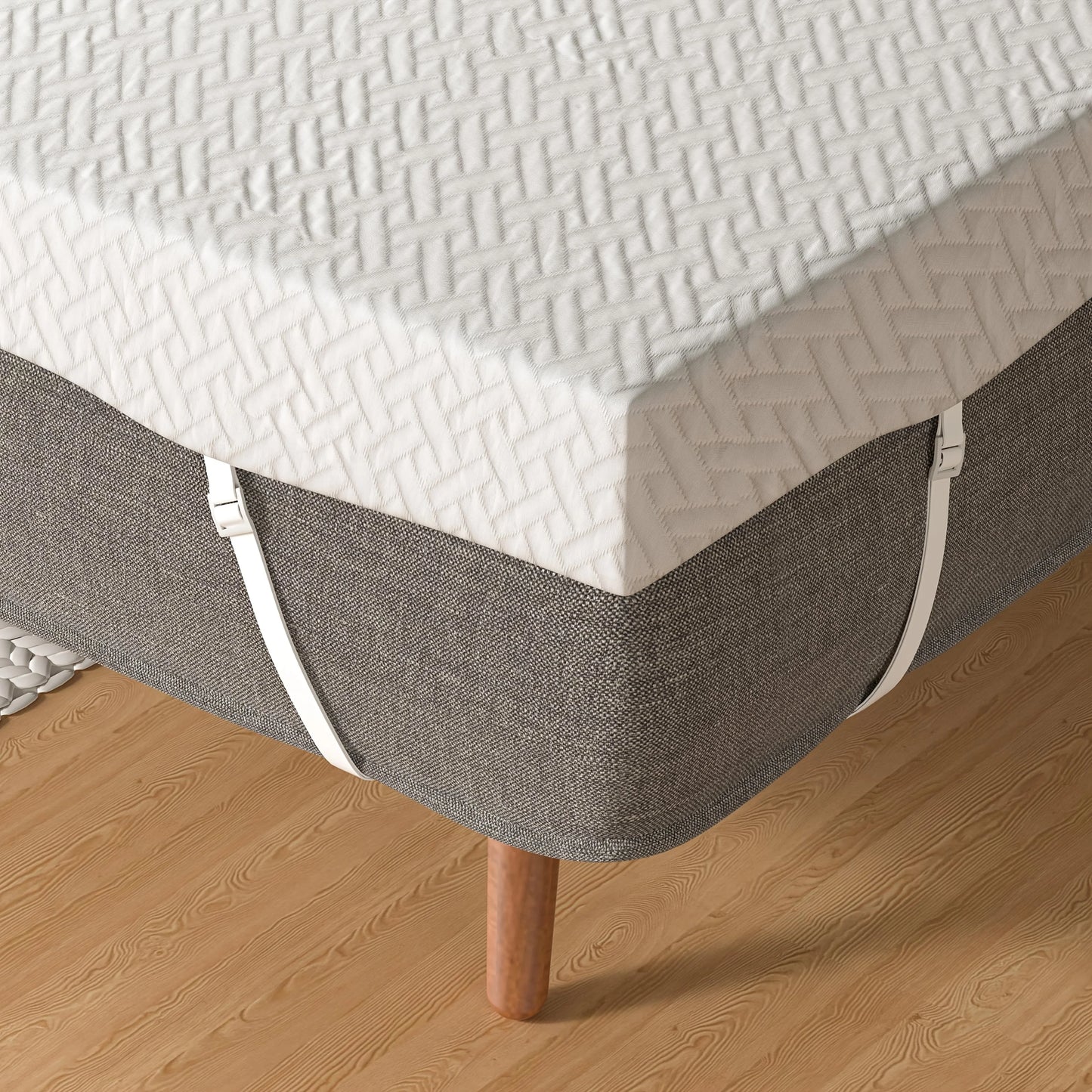 New Thickened Quilted Latex Layer High Resilience Zero Pressure Mattress Topper, Foldable 3D Edge Support, Memory High Resilience Latex Thickened Knitted Breathable Non-slip Pad Foldable