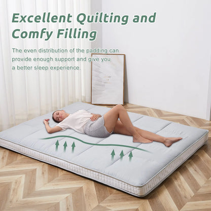 Slsy Futon Mattress 4" Soft and Supportive Twin Mattress Pad with Storage Bag