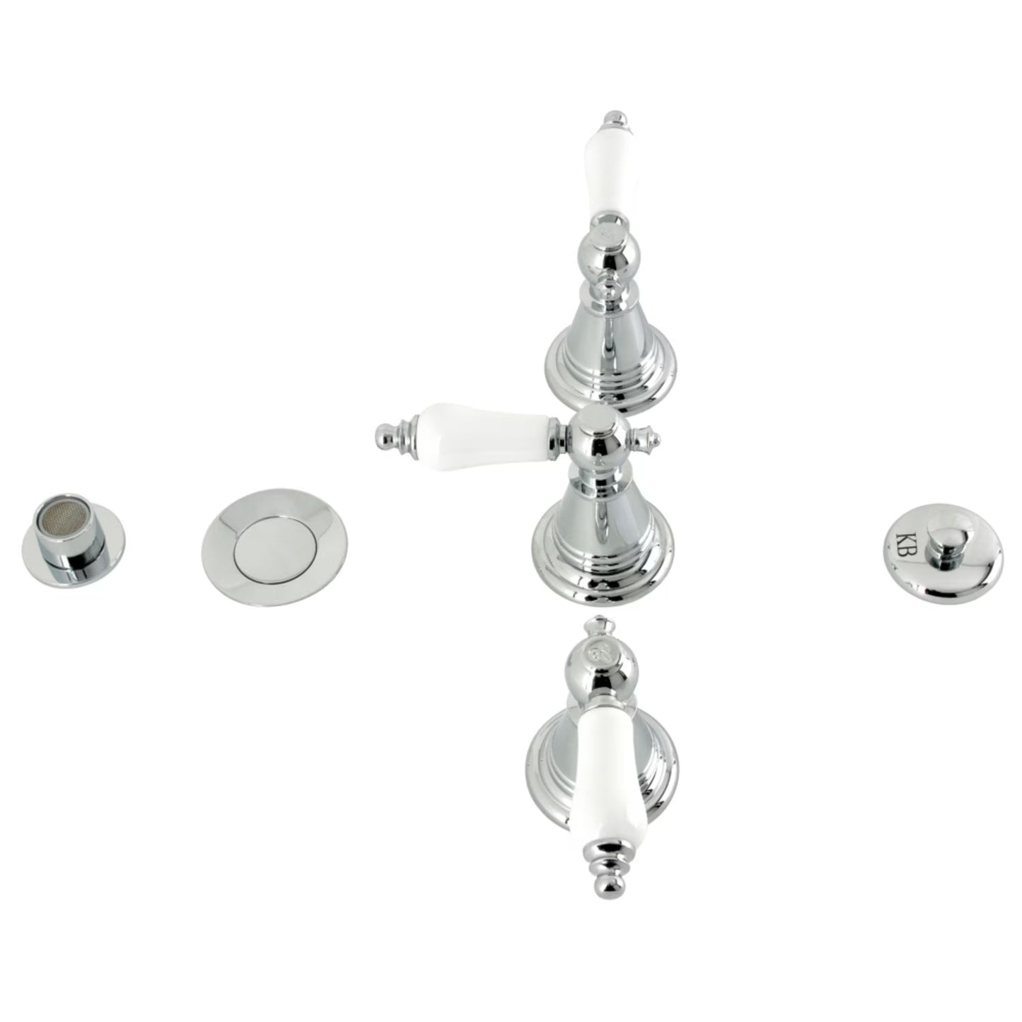 Kingston Brass KB320PL Victorian Three-Handle Bidet Faucet, Matte Black