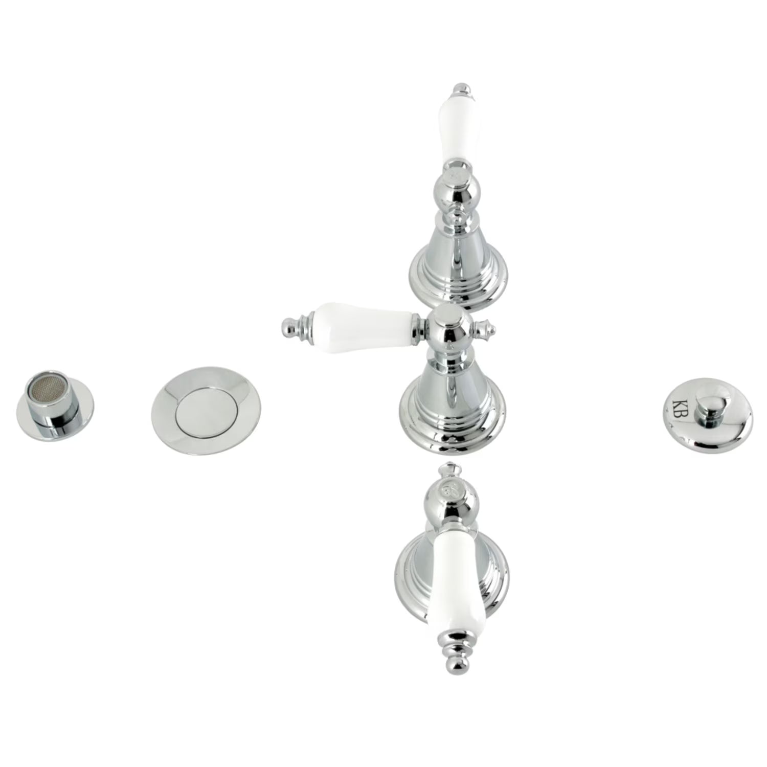 Kingston Brass KB320PL Victorian Three-Handle Bidet Faucet, Matte Black