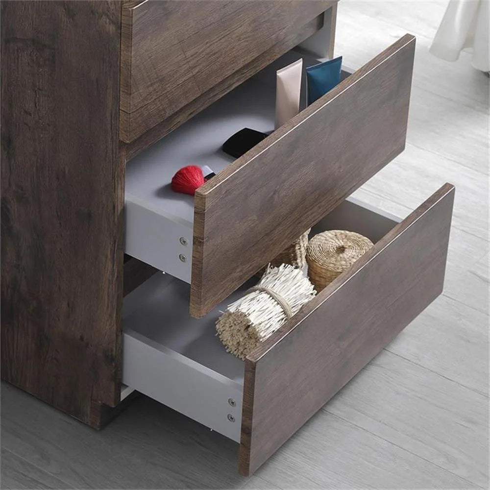 Fresca Lazzaro 24" Rosewood Free Standing Modern Bathroom Cabinet w/Integrated Sink