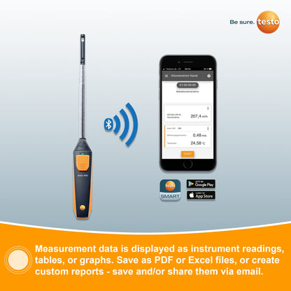 Testo 405i Hot-wire Anemometer Wireless Smart Probe