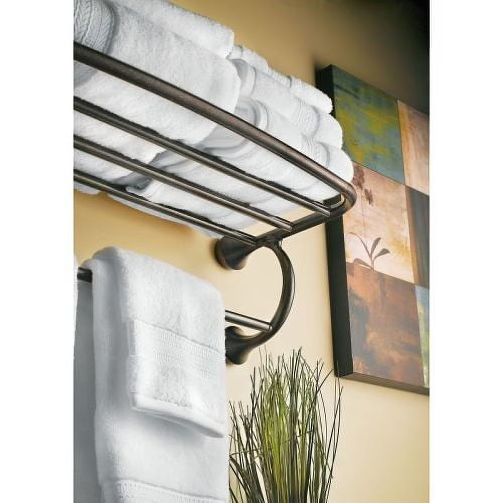 Moen Eva Elegant Transitional Design Towel Holder, Bronze