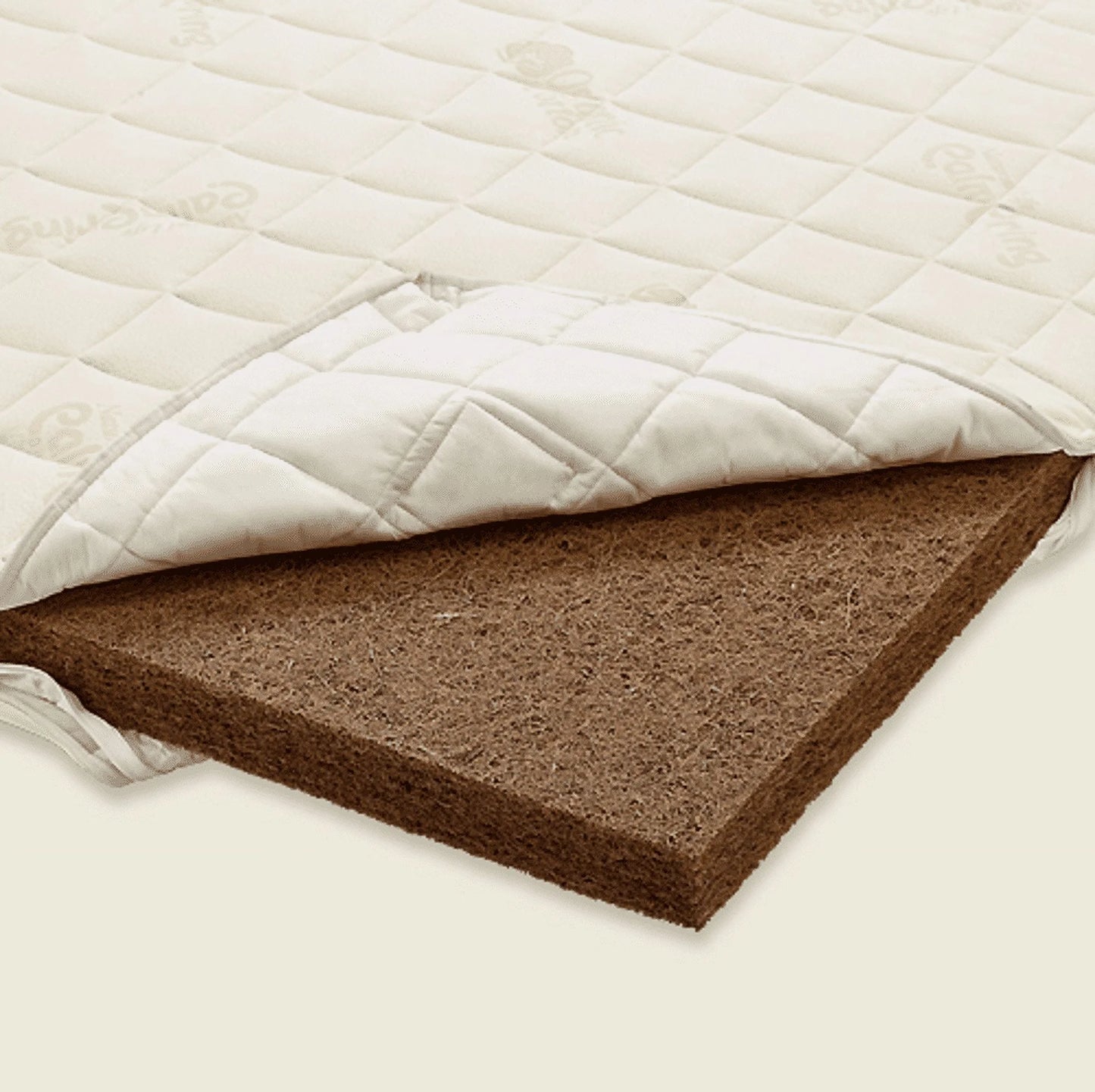Palmpring Organic Mattress 3 Inch Mattress Topper Pillow Topper - Organic Coconut Coir Cotton Wool 3 Inch Pad Pillowtop Firm Bed Comfort Sleep Body Support(KING)