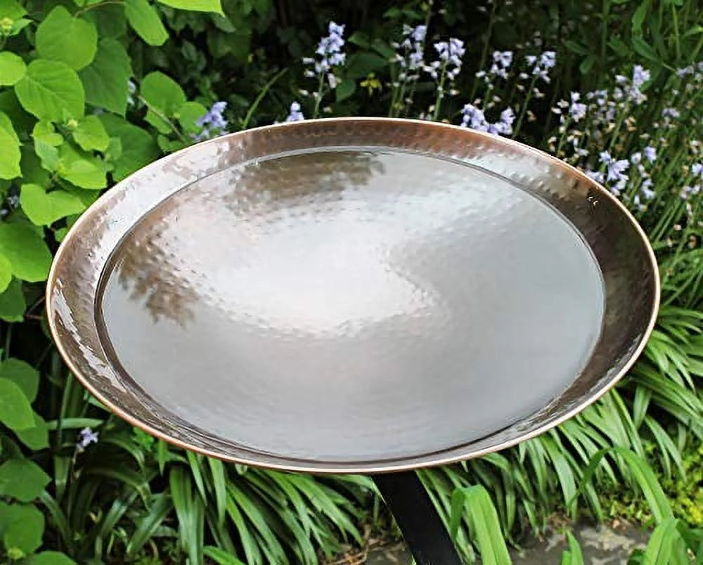 Achla BCB-01-RM Burnt Copper Birdbath with Rail Mount Bracket