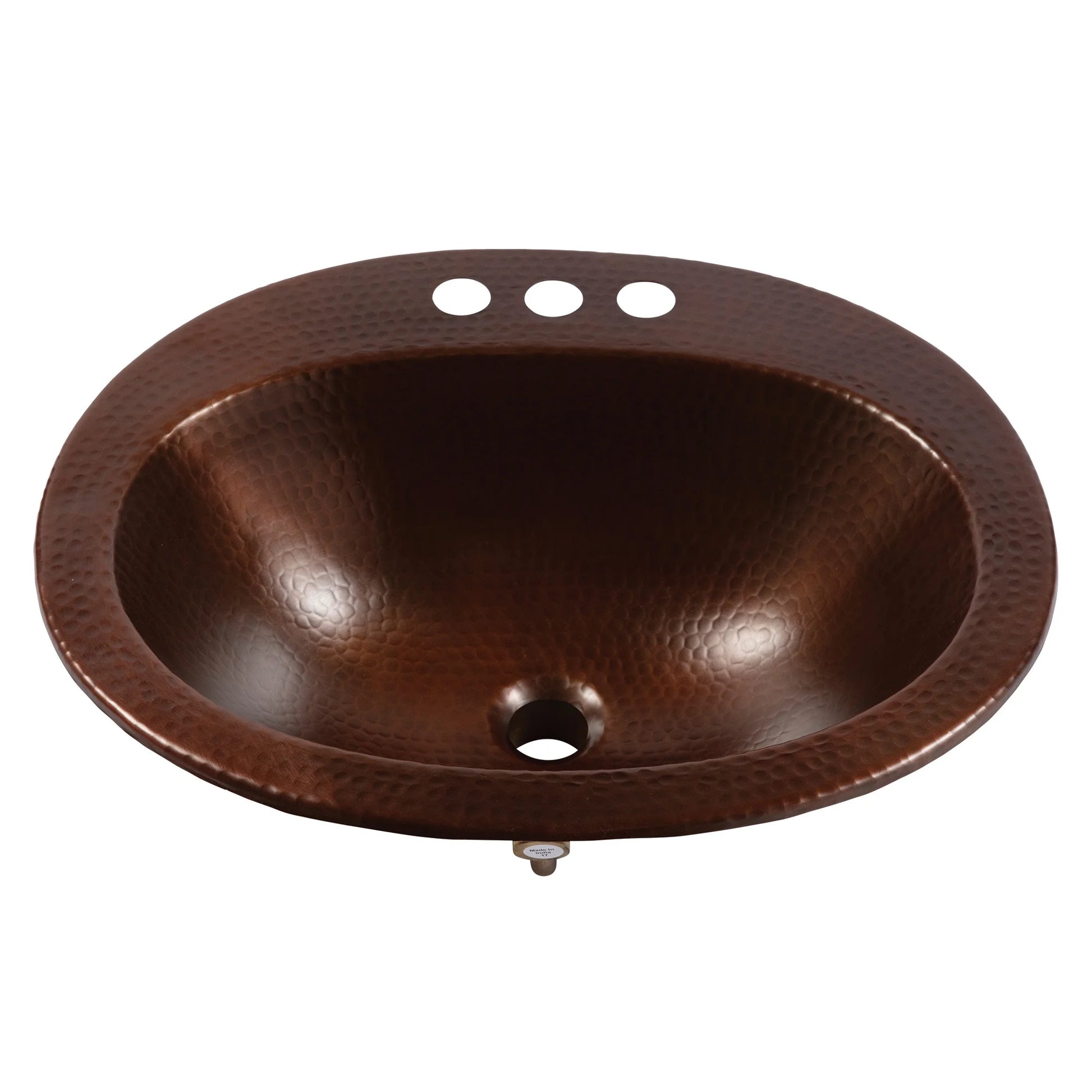 Sinkology BOD-0903BC Seville Drop with Bath Sink, 4 In-Faucet Holes and Overflow, Aged Copper