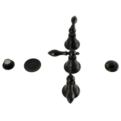 Kingston Brass KB320ACL American Classic Three-Handle Bidet Faucet, Matte Black