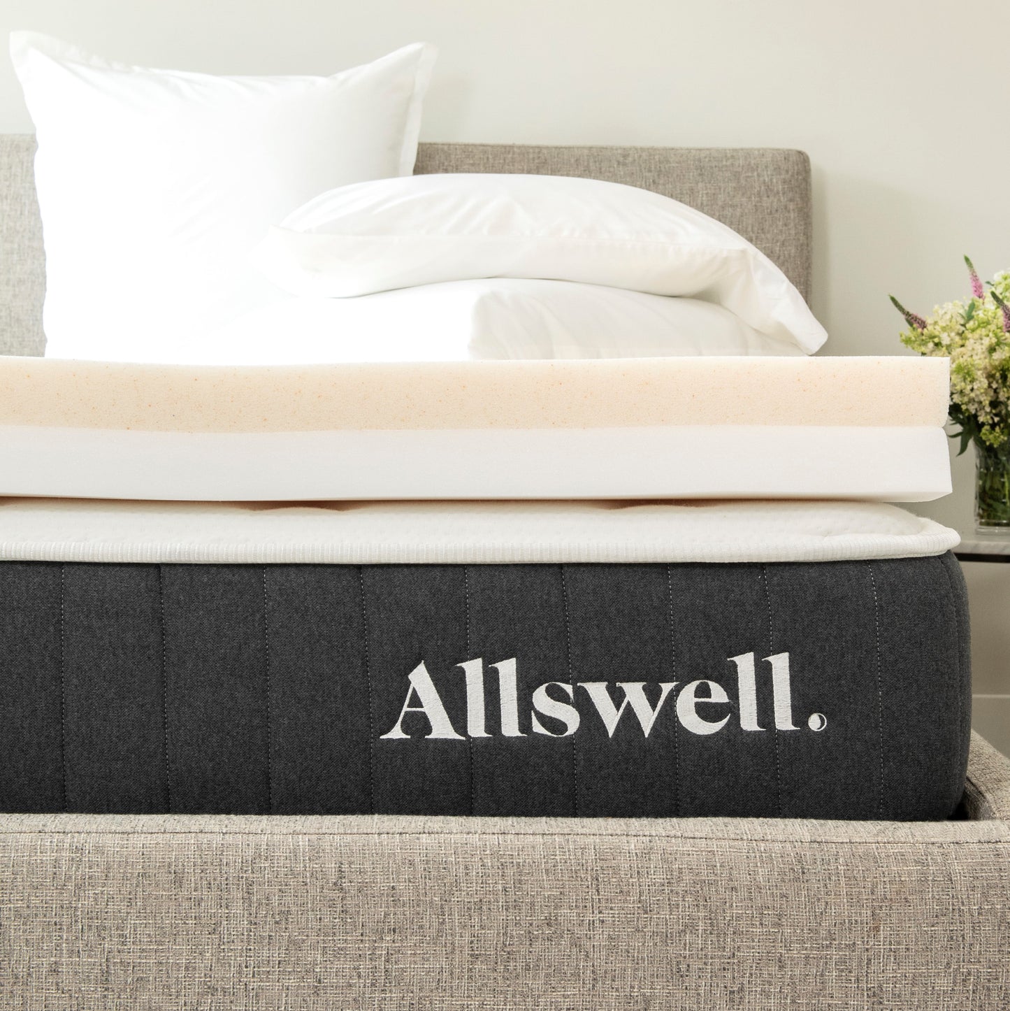Allswell 4" Memory Foam Mattress Topper Infused with Copper Gel, Full